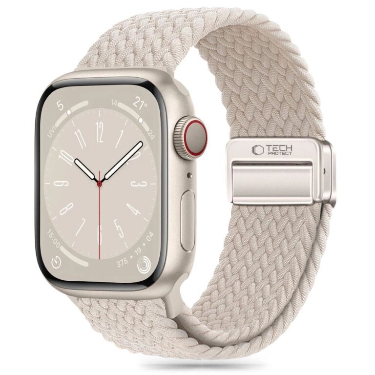Бежова плетена каишка за Apple Watch